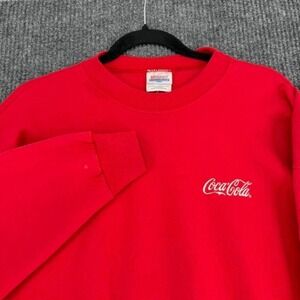 Vintage Coca-Cola sweatshirt men's XL embroidered logo pullover 90s USA style